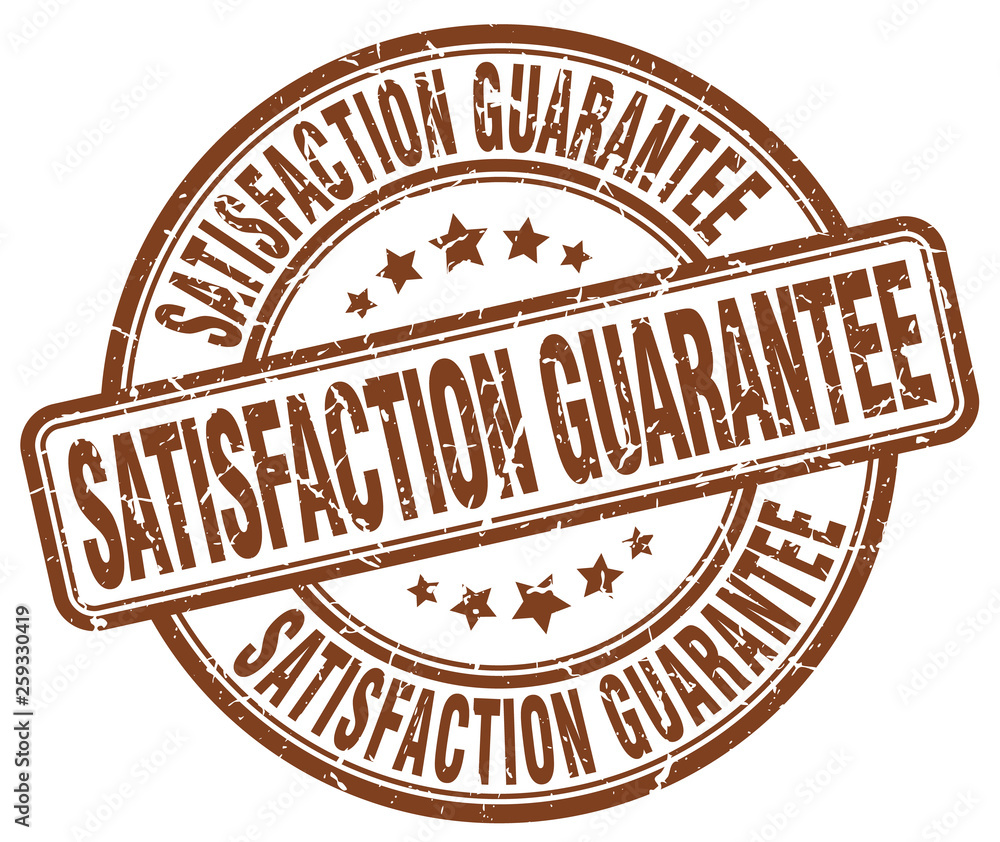 Obraz premium satisfaction guarantee brown grunge stamp