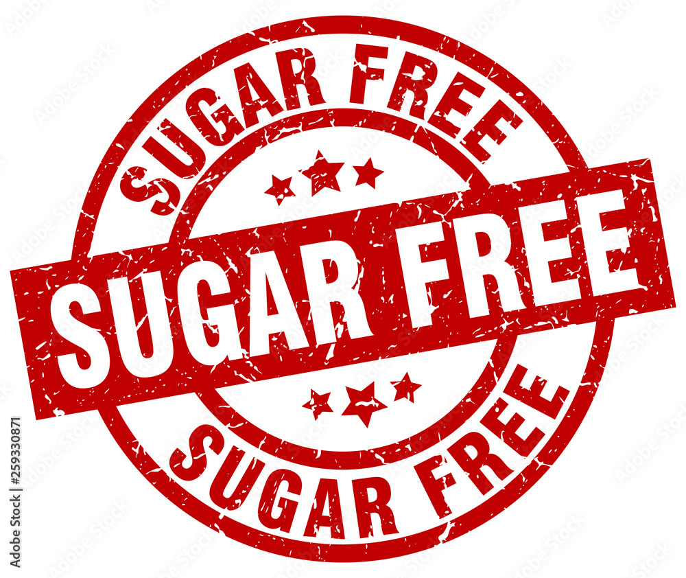 sugar free round red grunge stamp sugar free round red grunge stamp