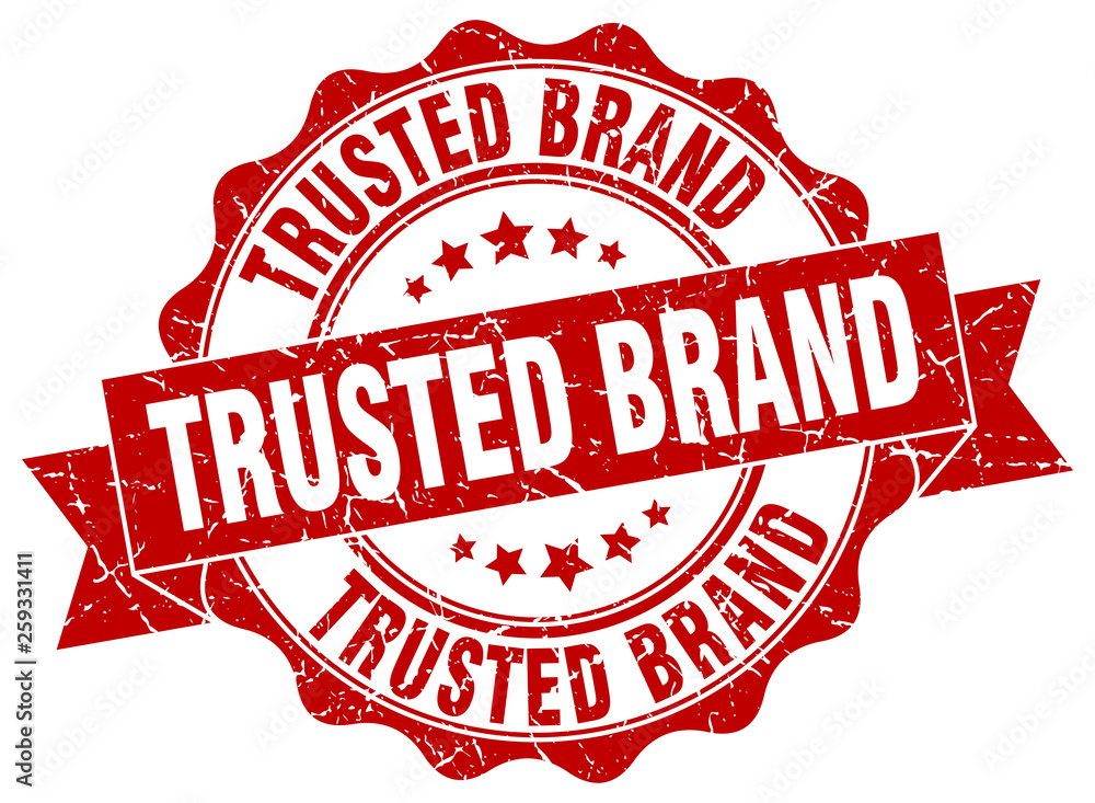Obraz premium trusted brand stamp. sign. seal