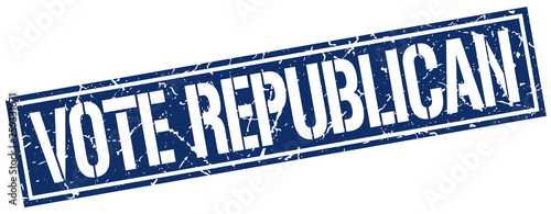vote republican square grunge stamp