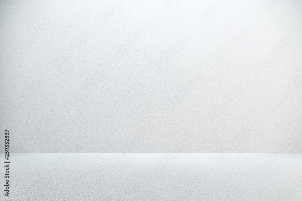 Cement wall with floor in the empty room and light for background. - obrazy, fototapety, plakaty 