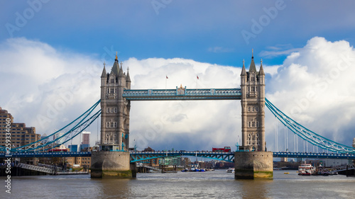 Tower Bridge  Combined bascule and suspension bridge in London