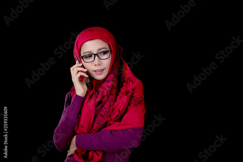 Portrait of young muslim woman