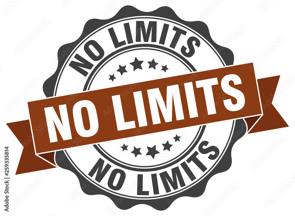 no limits stamp. sign. seal