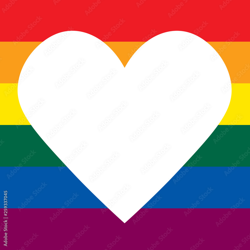 LGBT rainbow falg heart- vector illustration LGBT rainbow falg heart- vector illustration