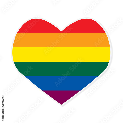 LGBT rainbow falg heart- vector illustration