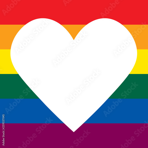 LGBT rainbow falg heart- vector illustration