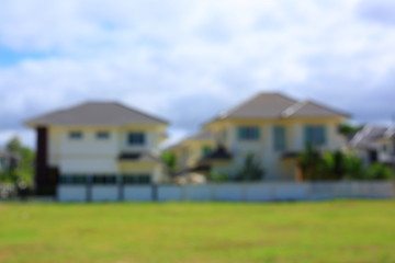 residential house village suburb, image blur background