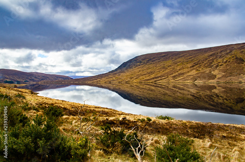 A small loch on Sutherland, Scotland on a very still day
