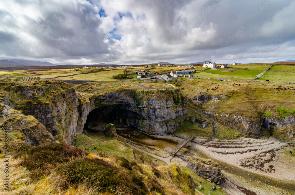 Smoo Cave below the village of Durness, Sutherland