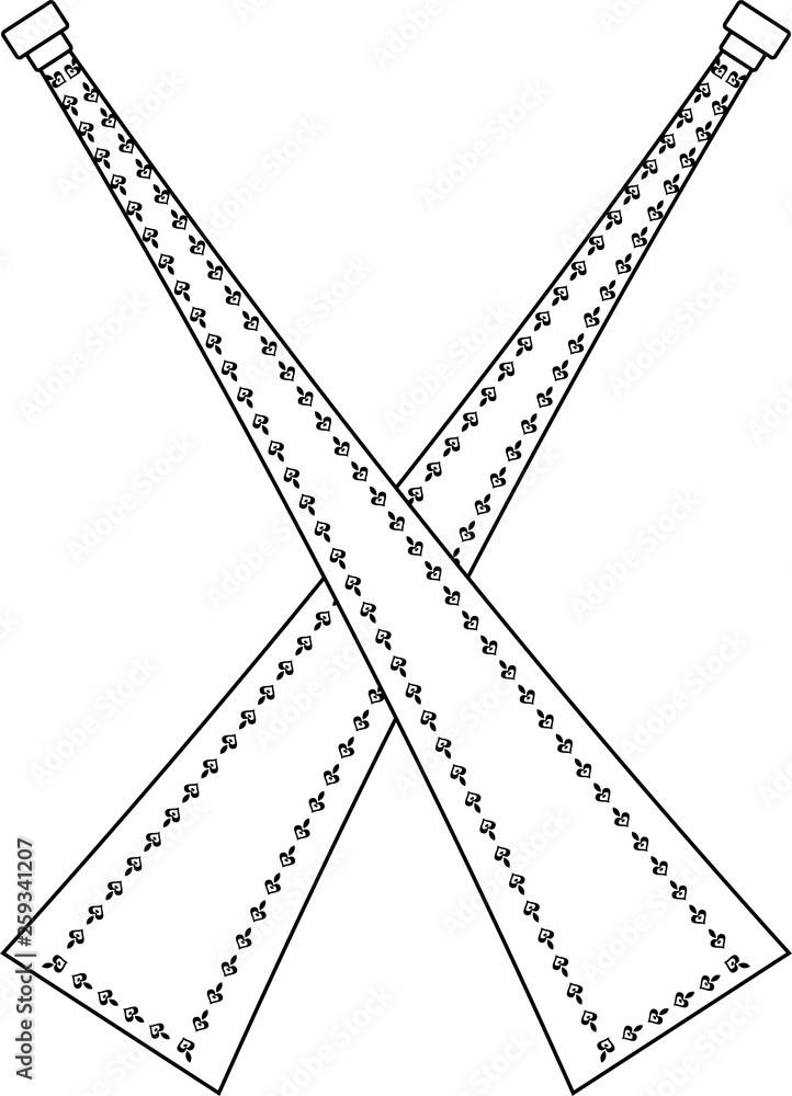 Fototapeta premium Masonic symbol of Director of Music, Craft Lodge Officers Collar Jewel