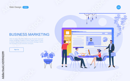 Modern flat design concept of marketing for banner and website templates Inbound marketing, customer attraction, , analysis including marketing promotion, vector illustration.
