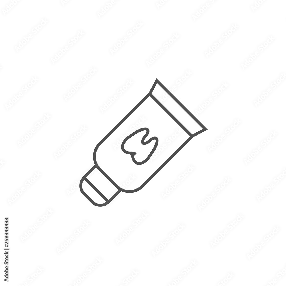 Tooth Paste Tube Line Icon Tooth Paste Tube Line Icon