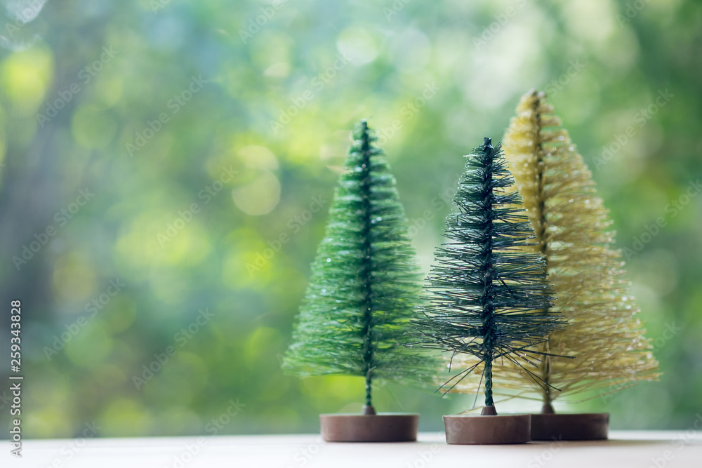 Fototapeta premium Cute little Christmas trees