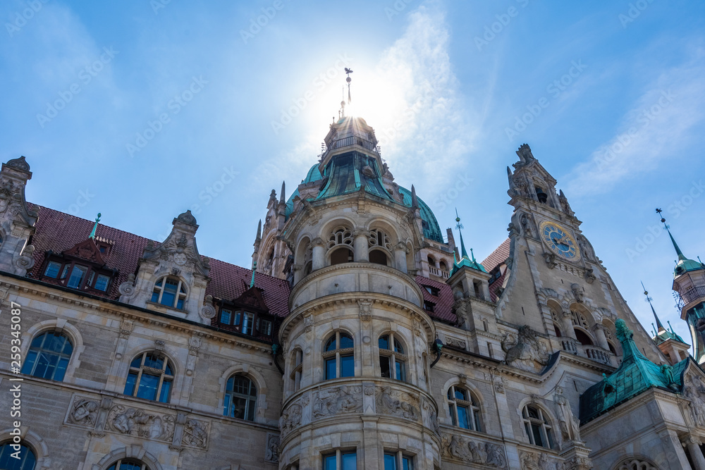 New City Hall of city Hanover in Germany