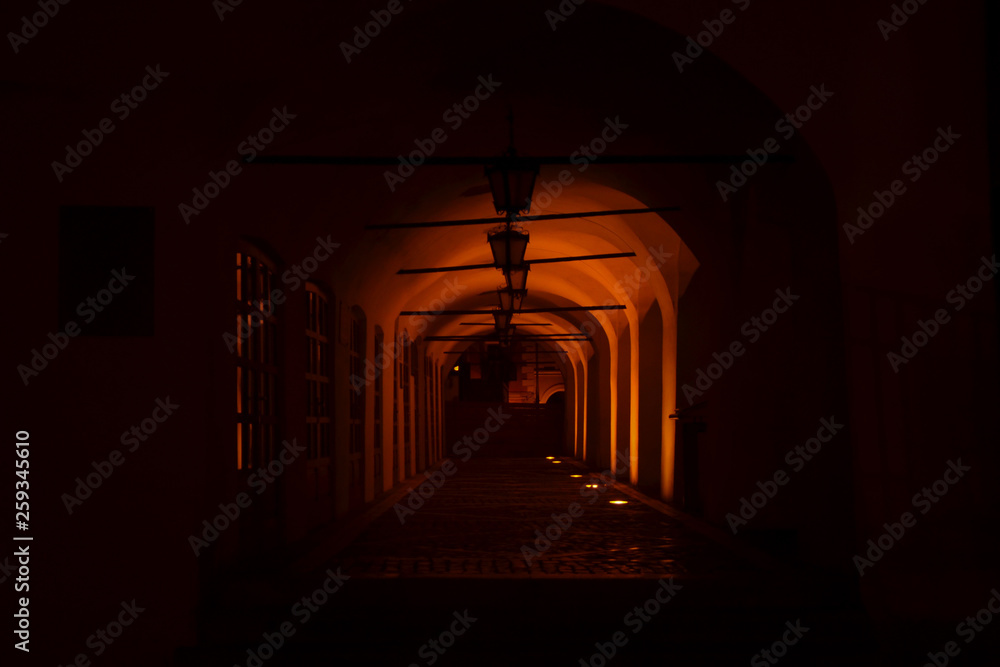 Fototapeta premium Dark landscape in the city