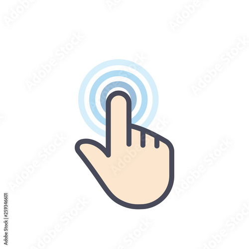 Touch screen vector icon