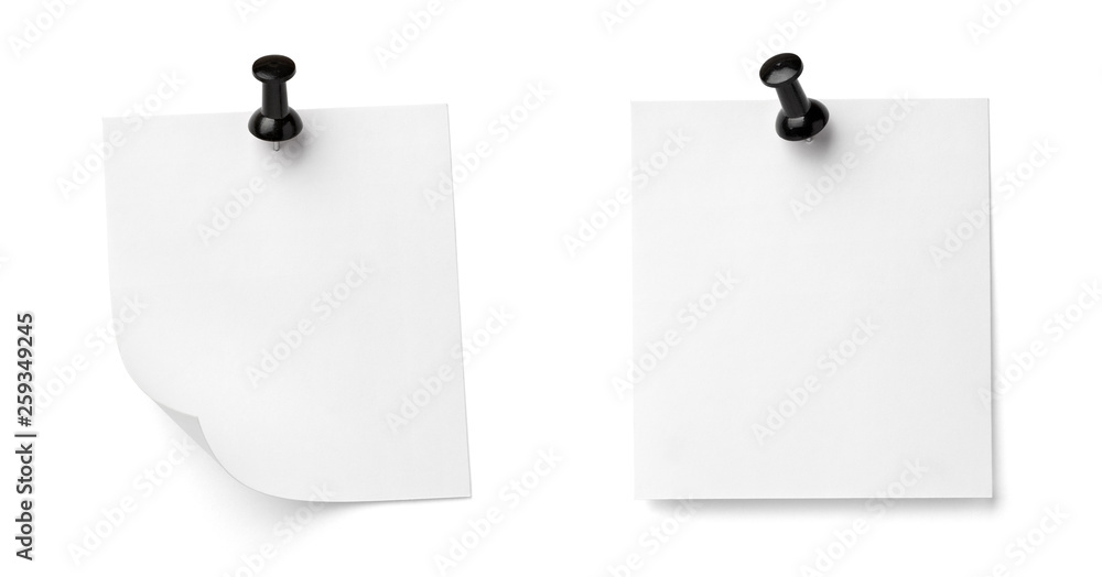 note paper push pin message red white black note paper push pin message red white black