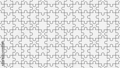 Puzzle or jigsaw seamless pattern.