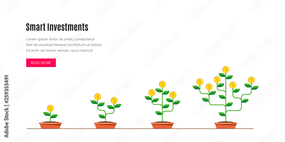 Fototapeta premium Smart investment banner