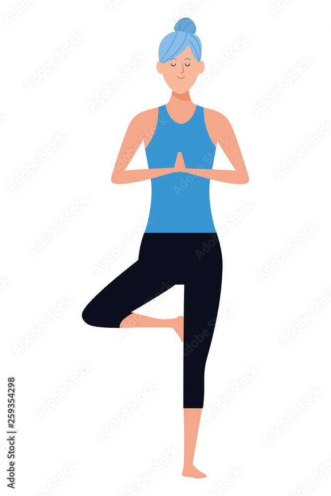 Fototapeta premium woman yoga pose
