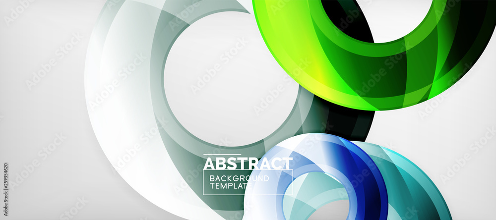 Modern geometric circles abstract background, colorful round shapes with shadow effects Modern geometric circles abstract background, colorful round shapes with shadow effects