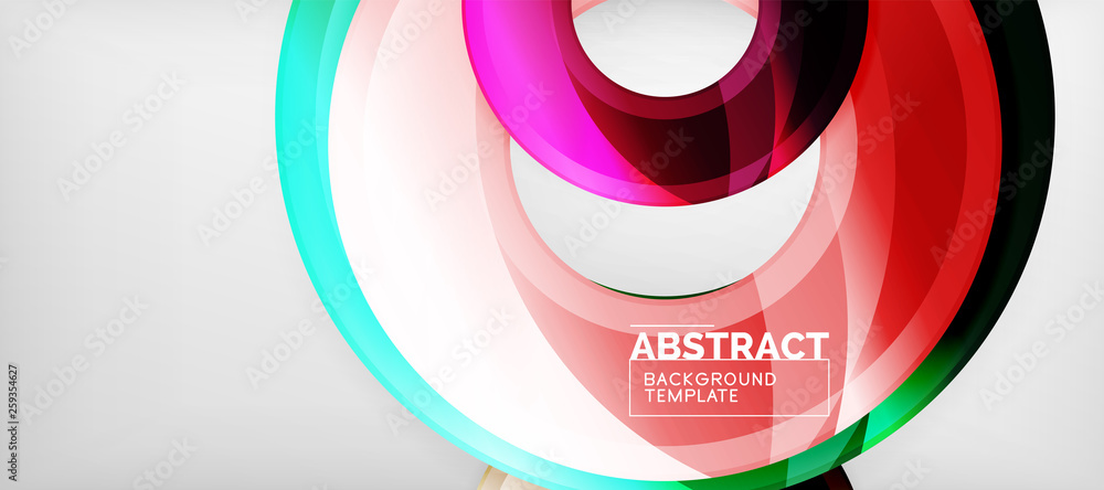 Modern geometric circles abstract background, colorful round shapes with shadow effects Modern geometric circles abstract background, colorful round shapes with shadow effects