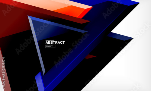 Free Download Flying triangles compostion geometric background - GFXLoad