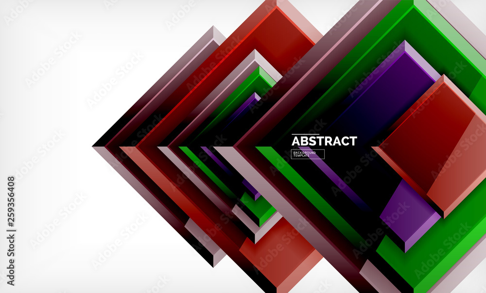 Square geometrical background Square geometrical background