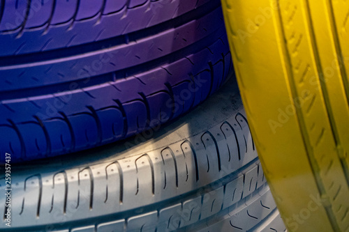 many colors car tires