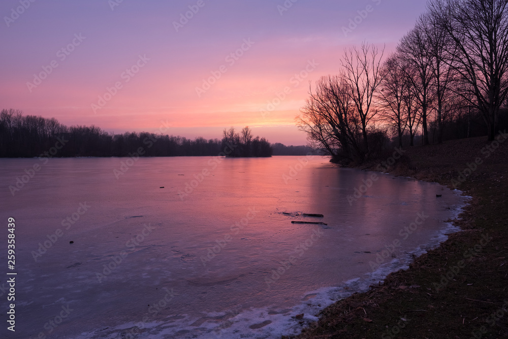 Obraz premium Winter am See