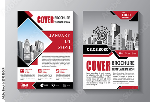 Business abstract vector template. Brochure design  cover modern layout  annual report  poster  flyer in A4 with colorful triangles  geometric shapes for tech  science  market with light background