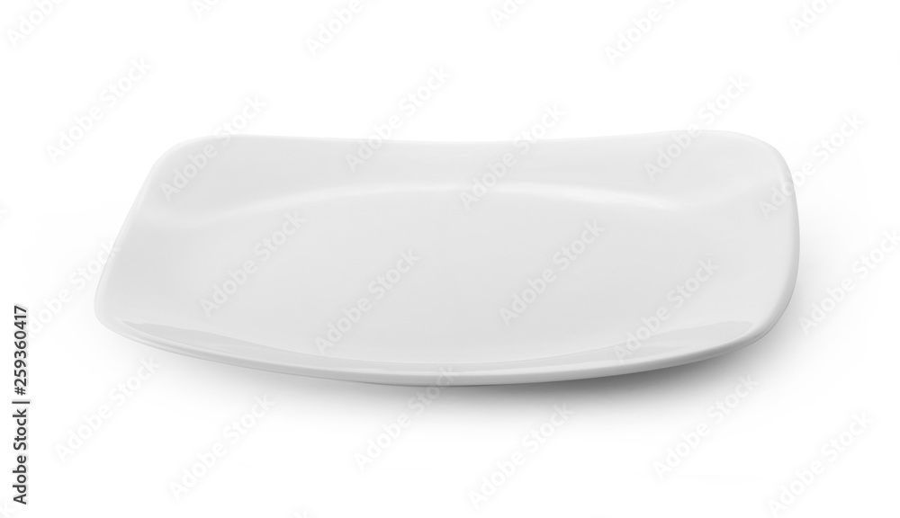 empty plate isolated on white background empty plate isolated on white background