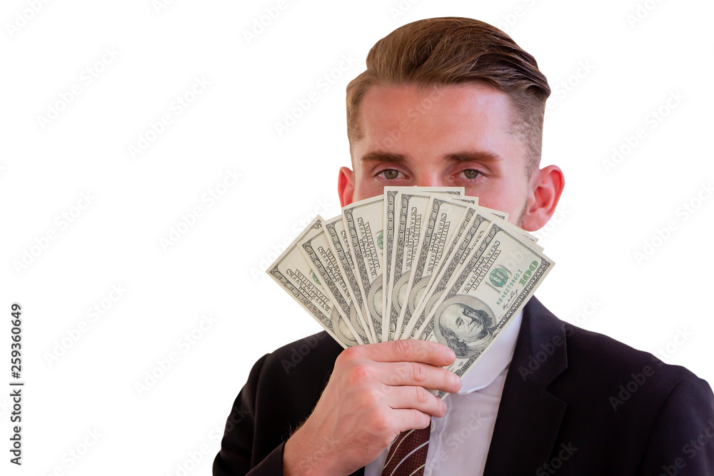 Business man with clipping path on white background for concept Business man with clipping path on white background for concept