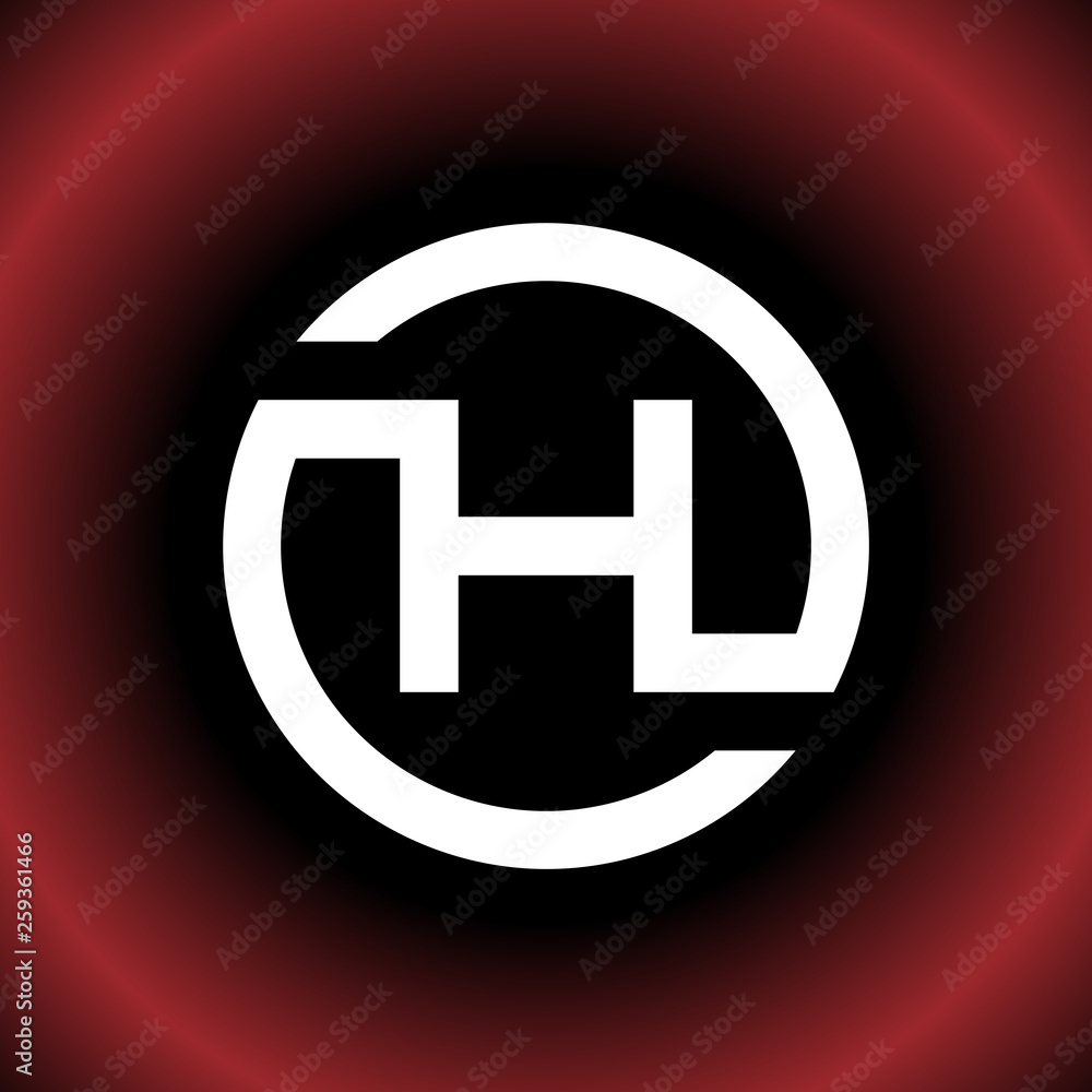 Circular Letter H EH OH Vector Logo Design Circular Letter H EH OH Vector Logo Design