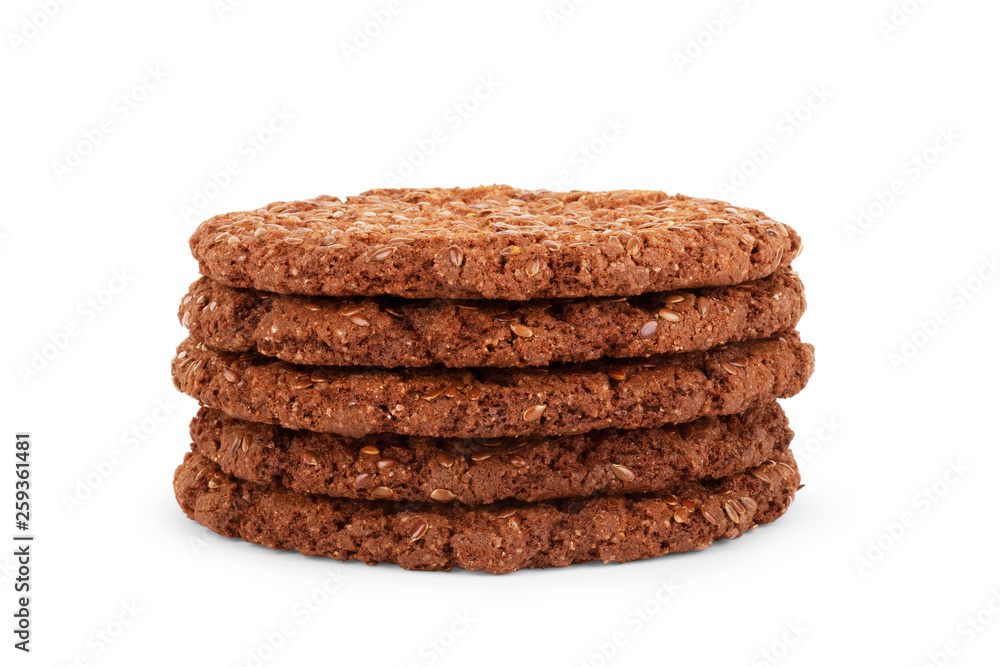 Chocolate chip cookies isolated on white background. Sweet biscuits. Homemade pastry Chocolate chip cookies isolated on white background. Sweet biscuits. Homemade pastry