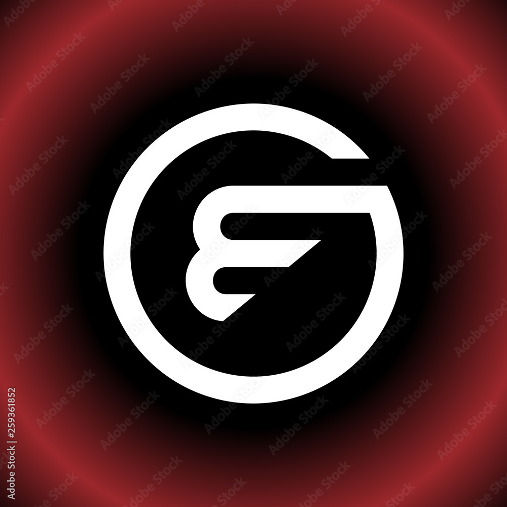 Circular Letter E EG GE CEG Vector Logo Design - obrazy, fototapety, plakaty 