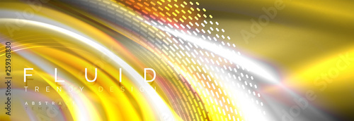 Fluid colors mixing glowing neon wave background, holographic texture