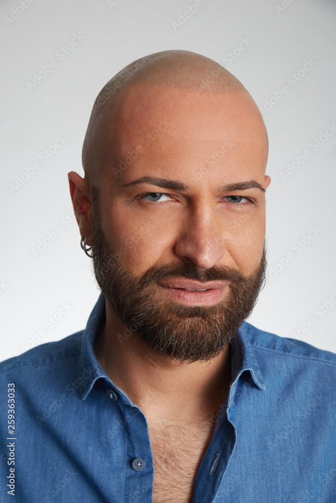 man with tricopigmentation treatment man with tricopigmentation treatment