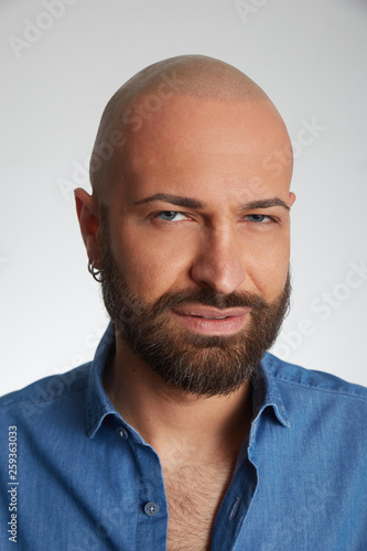 man with tricopigmentation treatment