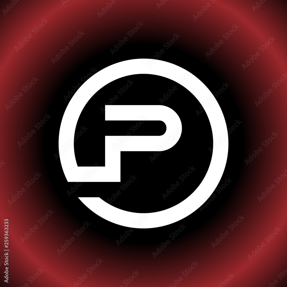 Circular Letter P OP PD Vector Logo Design Circular Letter P OP PD Vector Logo Design