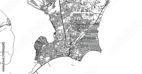 Urban vector city map of Maceio, Brazil