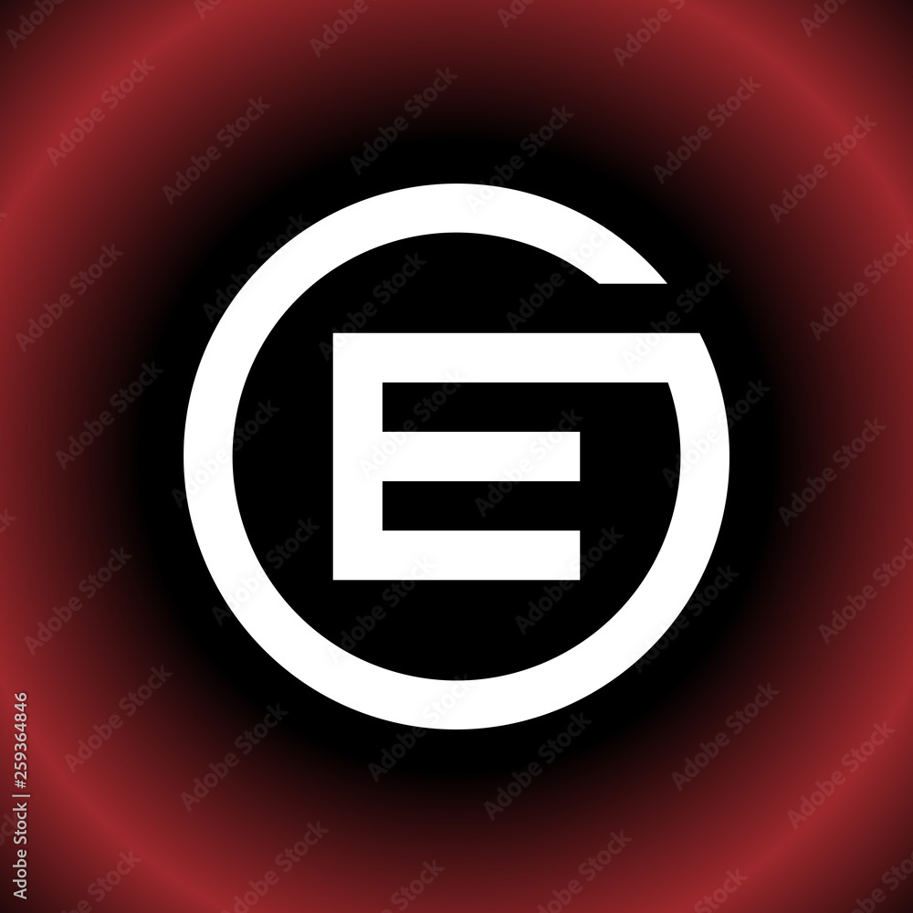 Circular Letter E GE OE CEG Vector Logo Design - obrazy, fototapety, plakaty 