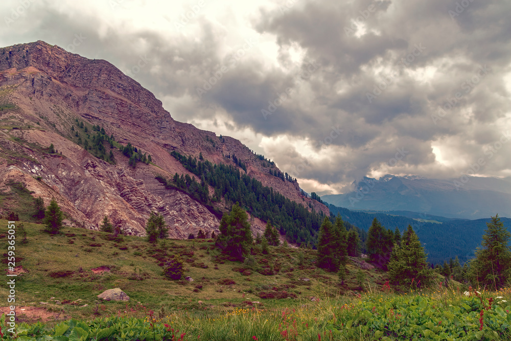 rocky mountain and cloudy sky rocky mountain and cloudy sky