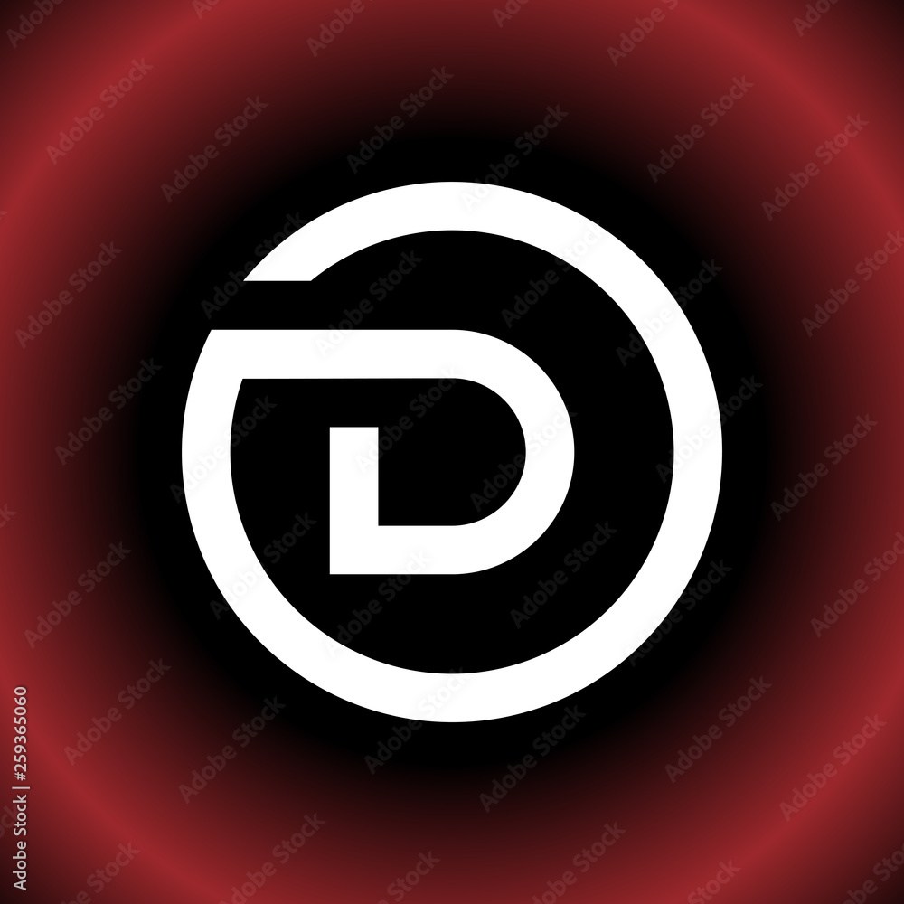 Circular Letter D OD Vector Logo Design Circular Letter D OD Vector Logo Design