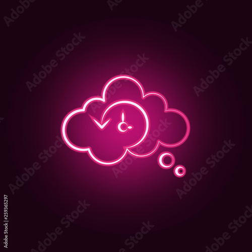 Precognition neon icon. Elements of Mad science set. Simple icon for websites, web design, mobile app, info graphics