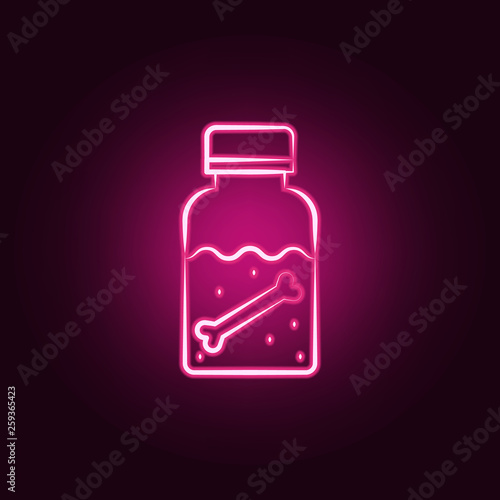Dipple neon icon. Elements of Mad science set. Simple icon for websites, web design, mobile app, info graphics