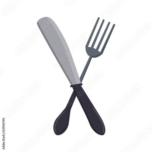 Restaurant knife and fork cutlery
