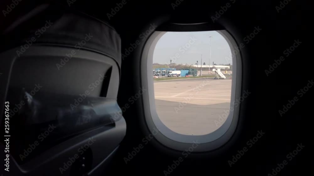 An airplane on the taxi runway An airplane on the taxi runway