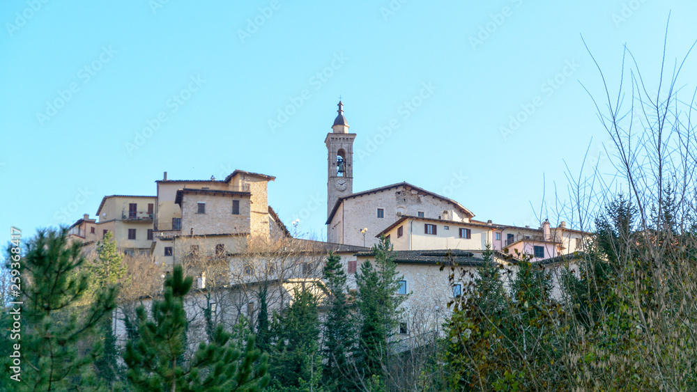 view of old town of Norcia Italy view of old town of Norcia Italy